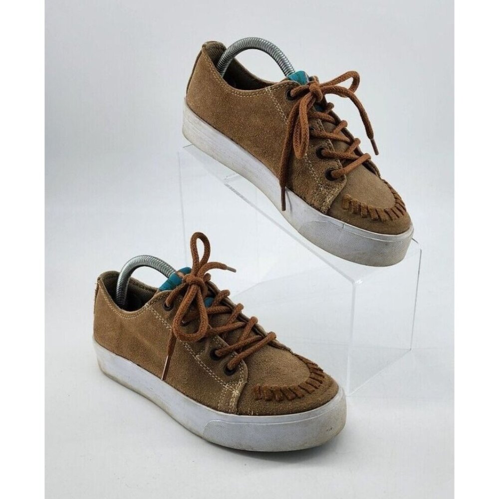 Reba by Justin Women's Susie Lace Up Sueded‎ Leather Shoe 2.0 Tan RML069 Size 6M